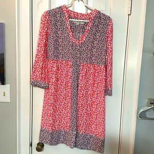 Boden Mollie Pink & Blue Dress size 4